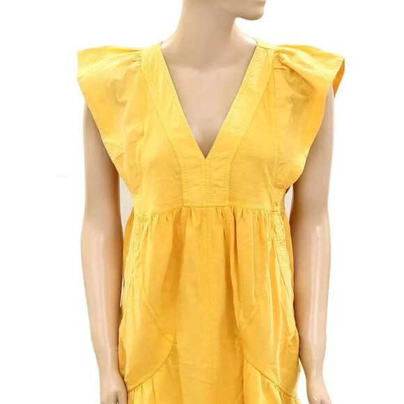 Daily Practice by Anthropologie Short-Sleeve Mini Dress Cotton Cutout L 273720 - Picture 5 of 7